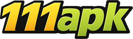 111 apk logo in warm brown style